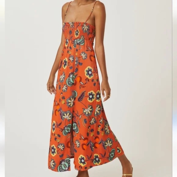 Anthropologie Maeve Cross-Back Maxi Dress - Picture 1 of 11